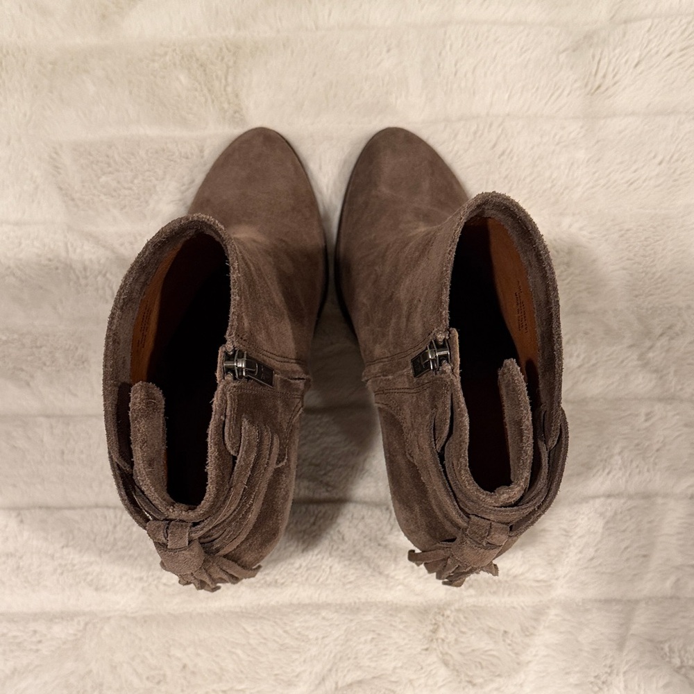 Frye Brown Suede Ankle Booties - Picture 6 of 6